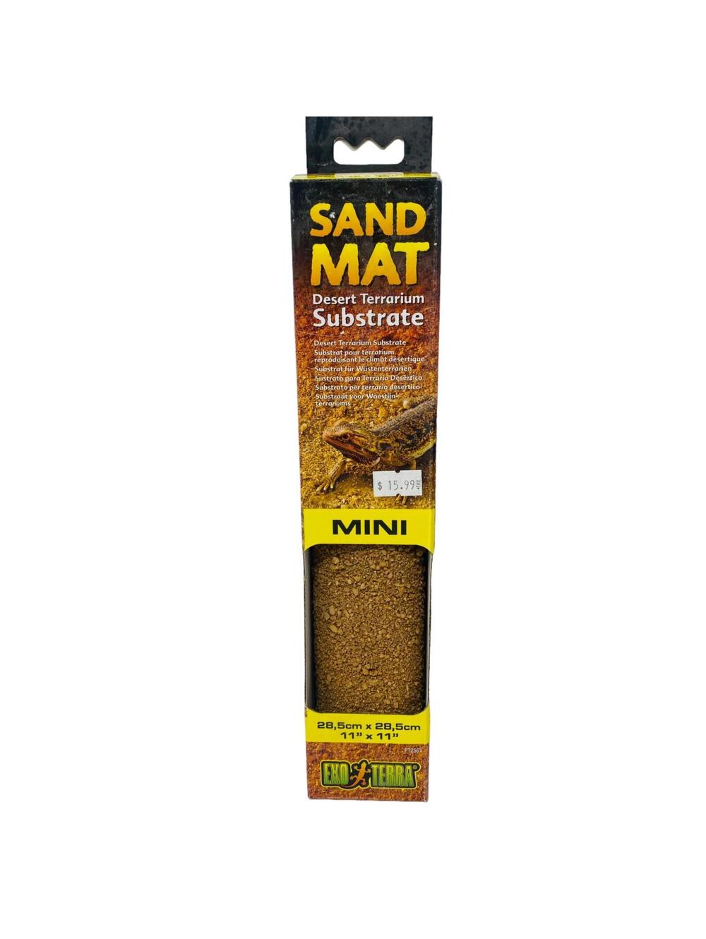 EXO TERRA SAND MAT MINI - DESERT TERRARIUM SUBSTRATE - 11 IN x 11 IN for Reptile